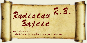 Radislav Bajčić vizit kartica